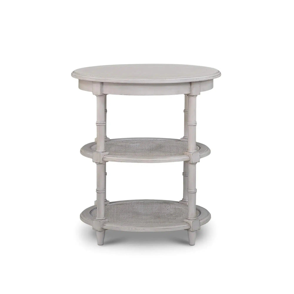 Martinique Round Side Table-Blue Hand Home