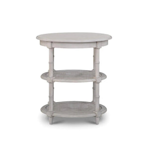 Martinique Round Side Table-Blue Hand Home