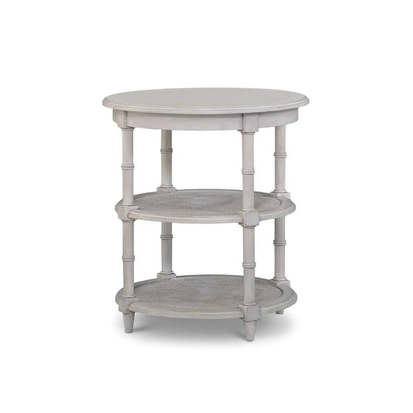 Martinique Round Side Table-Blue Hand Home