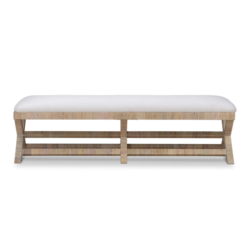 Renoir Rattan X Bench-Blue Hand Home