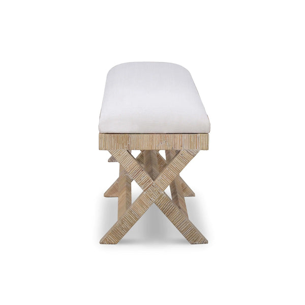 Renoir Rattan X Bench-Blue Hand Home