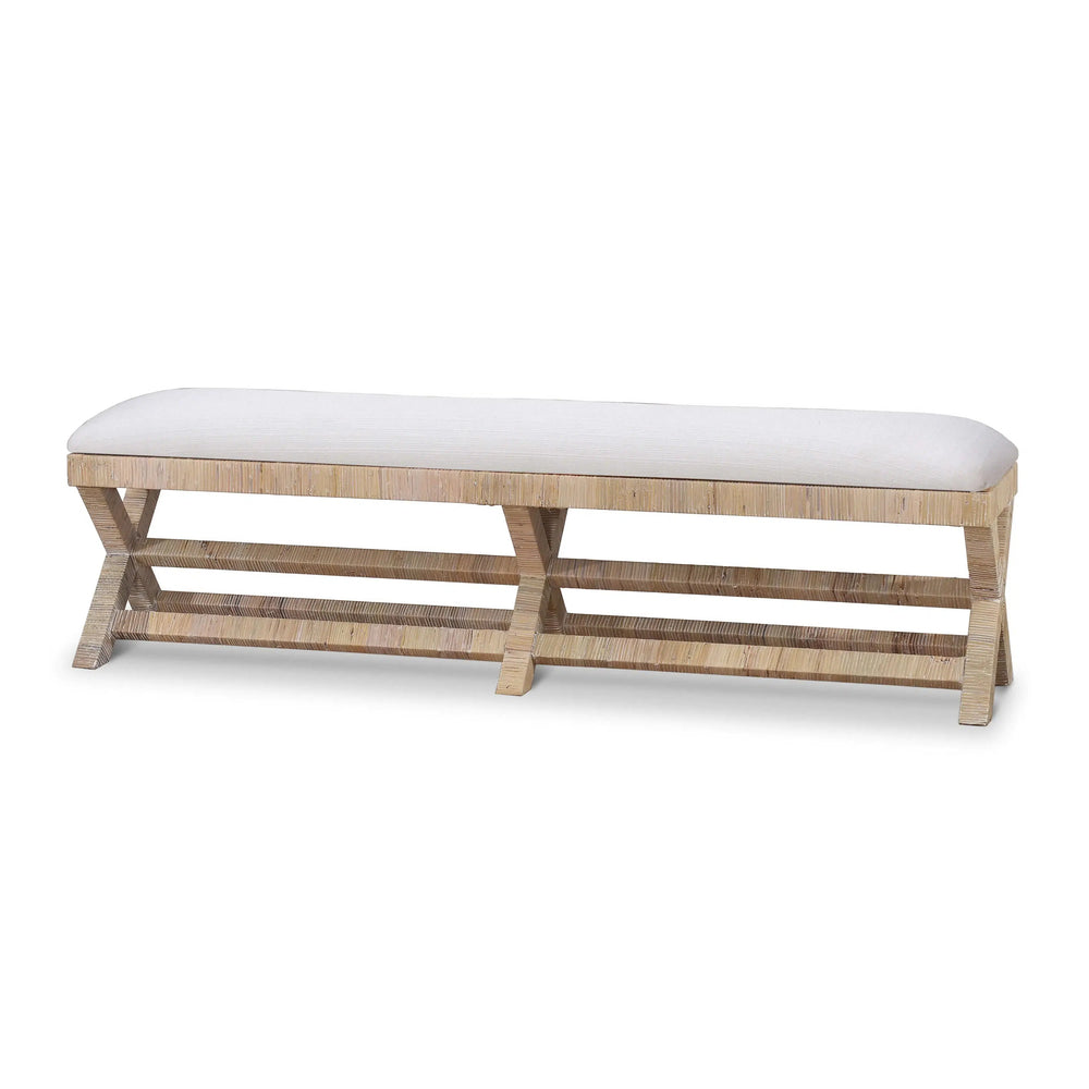 Renoir Rattan X Bench-Blue Hand Home