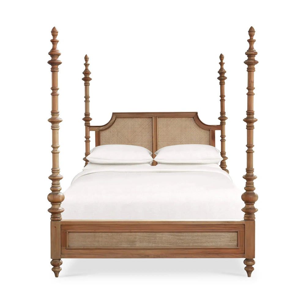 Savannah Rattan Bed Queen-Blue Hand Home