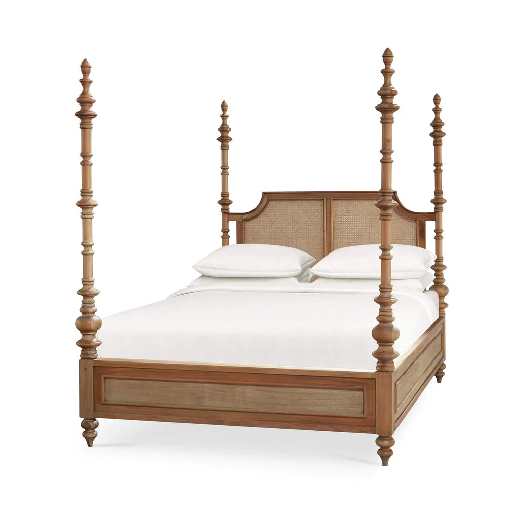 Savannah Rattan Bed Queen-Blue Hand Home