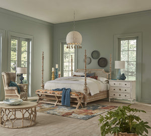 Savannah Rattan Bed King-Blue Hand Home