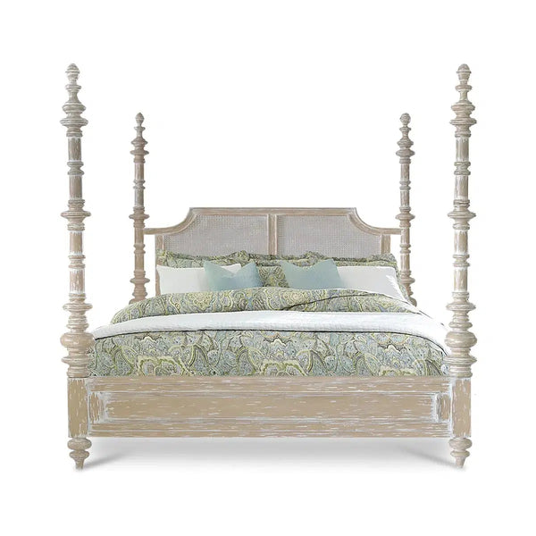 Savannah Rattan Bed King-Blue Hand Home