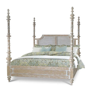 Savannah Rattan Bed King-Blue Hand Home