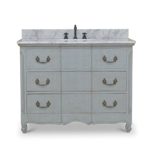 Provence Single Vanity w/ Sink & Marble top-Blue Hand Home