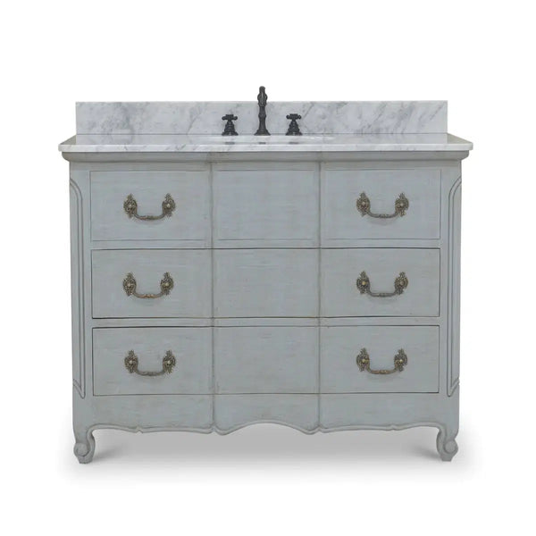 Provence Single Vanity w/ Sink & Marble top-Blue Hand Home