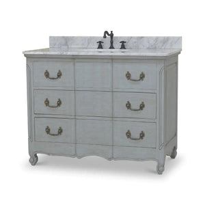 Provence Single Vanity w/ Sink & Marble top-Blue Hand Home