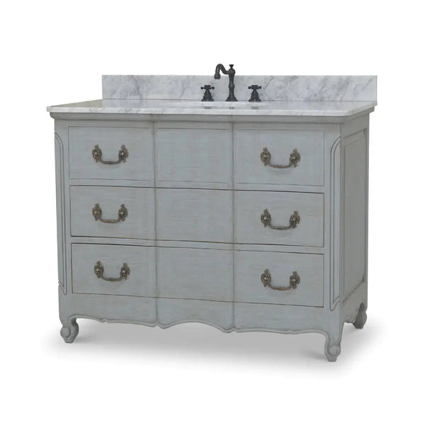 Provence Single Vanity w/ Sink & Marble top-Blue Hand Home