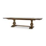 Trestle Extension Table 96'' extends to 120'' In Straw Wash-Blue Hand Home