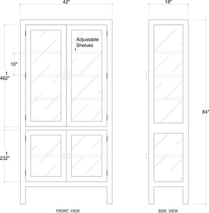 Alto Display Cabinet-Blue Hand Home