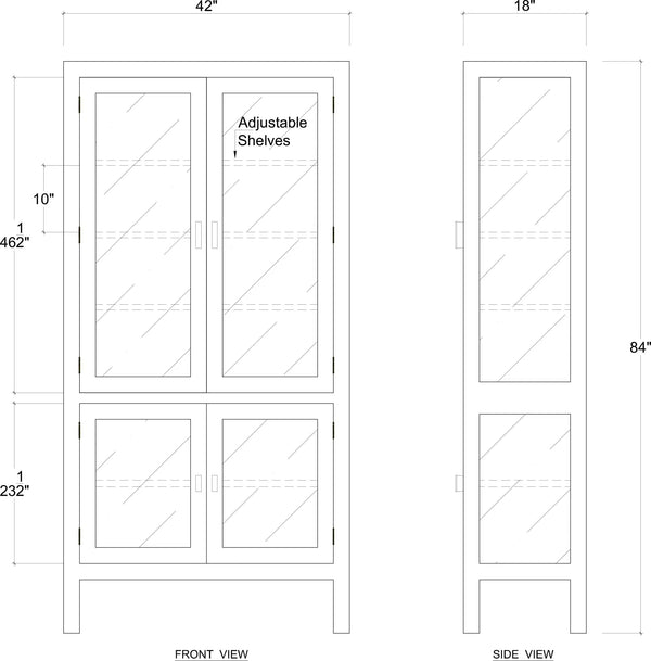 Alto Display Cabinet-Blue Hand Home