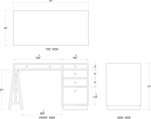 Surveyor's Desk A-Blue Hand Home