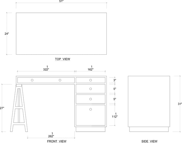 Surveyor's Desk A-Blue Hand Home