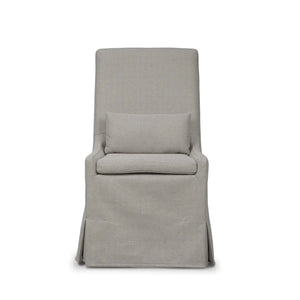 Sierra Modern Slipcovered Dining Chair w/o Castors-Blue Hand Home