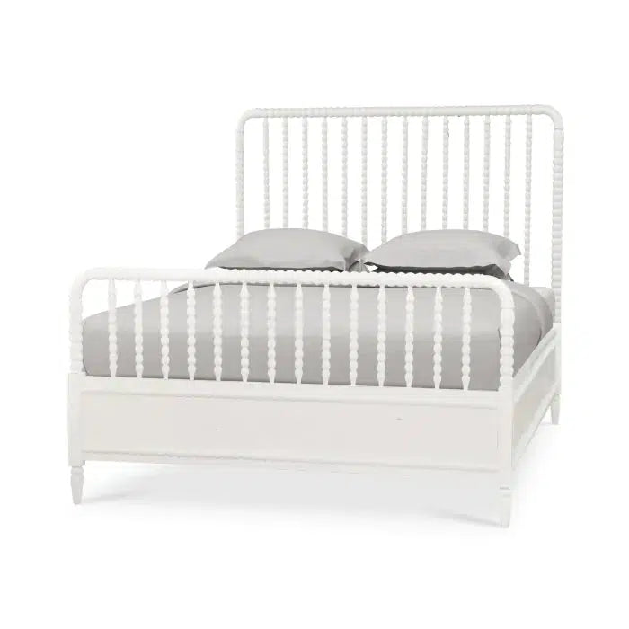 Cholet Bed Queen In Architectural White-Blue Hand Home
