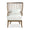 Winston Windsor Chair In Straw Wash w/ Arctic White Performance Fabric-Blue Hand Home
