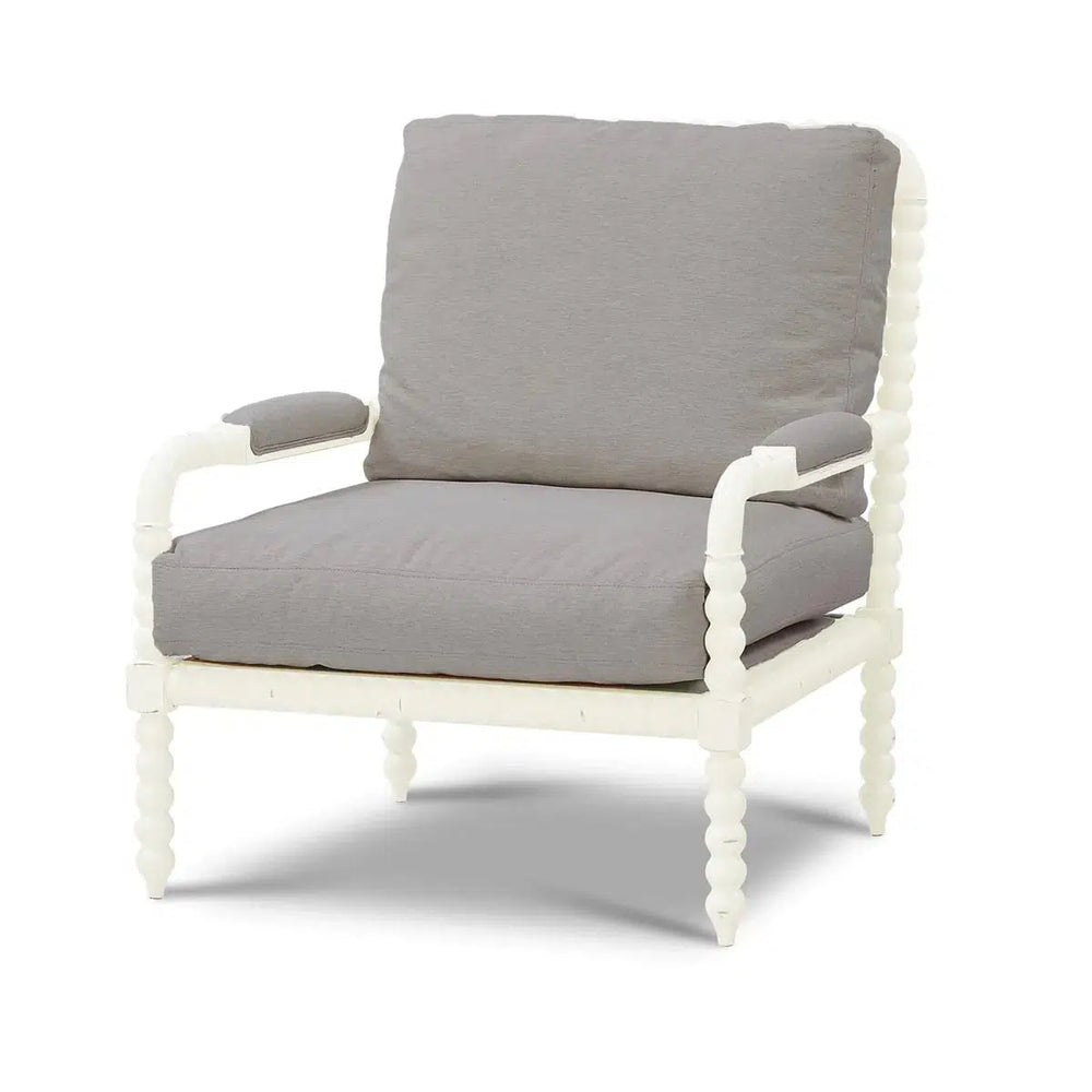Cholet Arm Chair w/Ottoman-Blue Hand Home