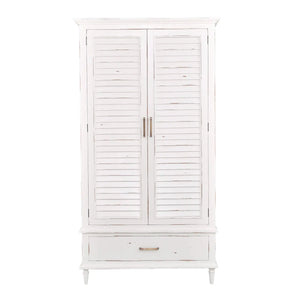 Sawyer Wardrobe w/ Shutter Door-Blue Hand Home