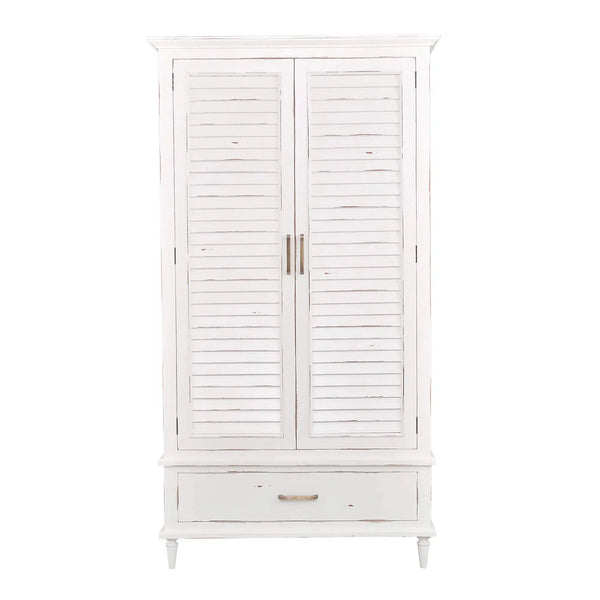 Sawyer Wardrobe w/ Shutter Door-Blue Hand Home