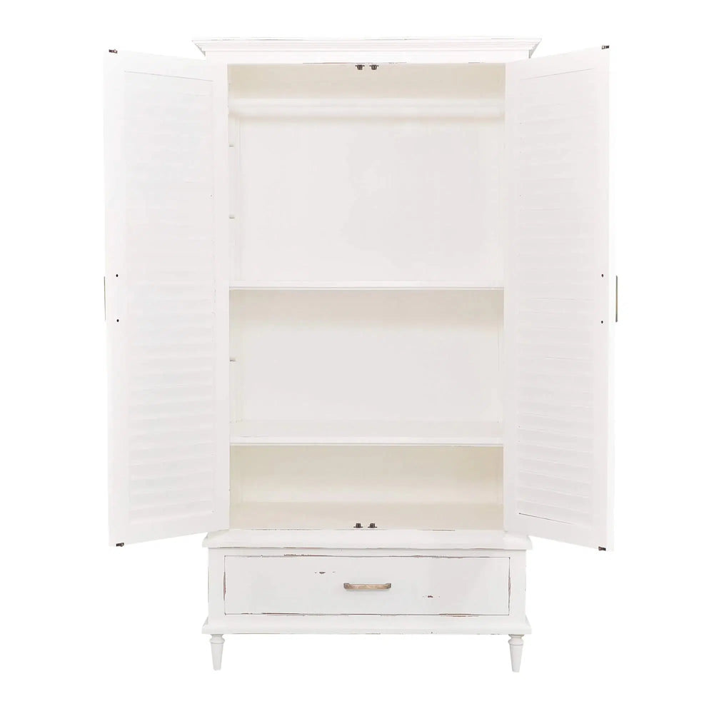 Sawyer Wardrobe w/ Shutter Door-Blue Hand Home