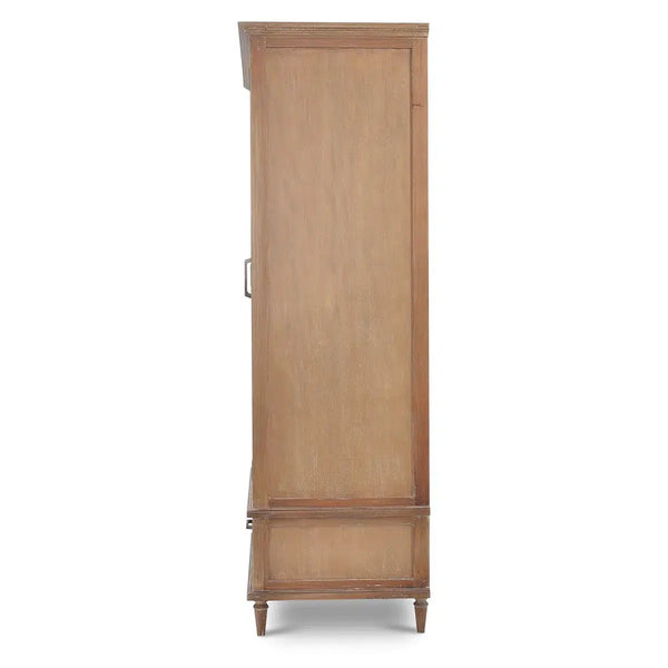 Jamison Wardrobe w/ Rattan Door-Blue Hand Home