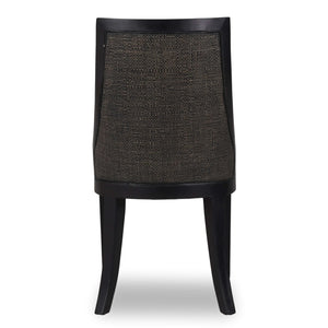 Monarch Rattan Back Dining Chair-Blue Hand Home