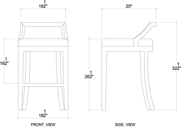 Monarch Low Back Counter Stool-Blue Hand Home
