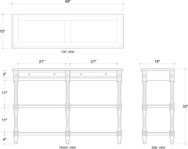 Melissa Console Table-Blue Hand Home