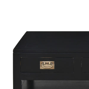 Kagu 6 Drawer Coffee Table w/ Shelf-Blue Hand Home