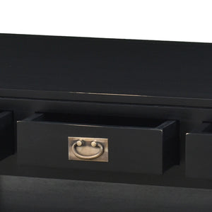 Kagu 6 Drawer Coffee Table w/ Shelf-Blue Hand Home