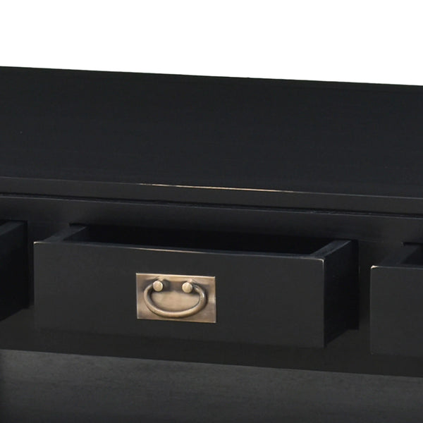 Kagu 6 Drawer Coffee Table w/ Shelf-Blue Hand Home