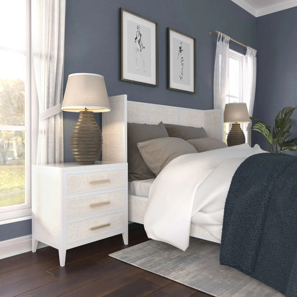 Stanley 3 Drawer Nightstand-Blue Hand Home