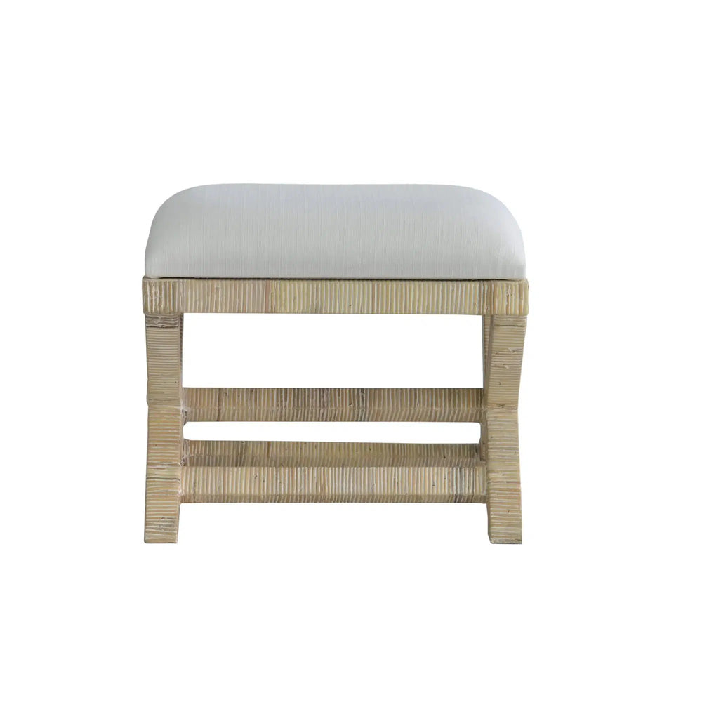 Renoir Rattan X Bench Small-Blue Hand Home