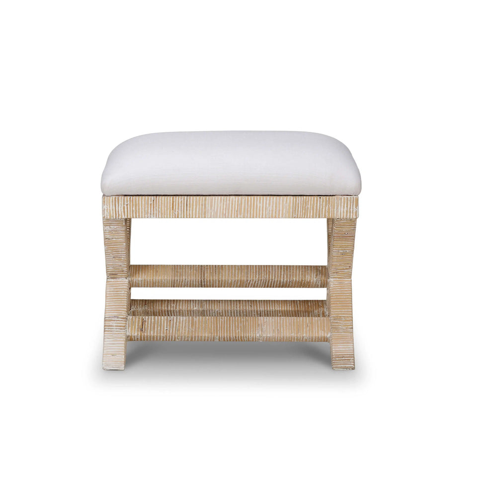 Renoir Rattan X Bench Small-Blue Hand Home