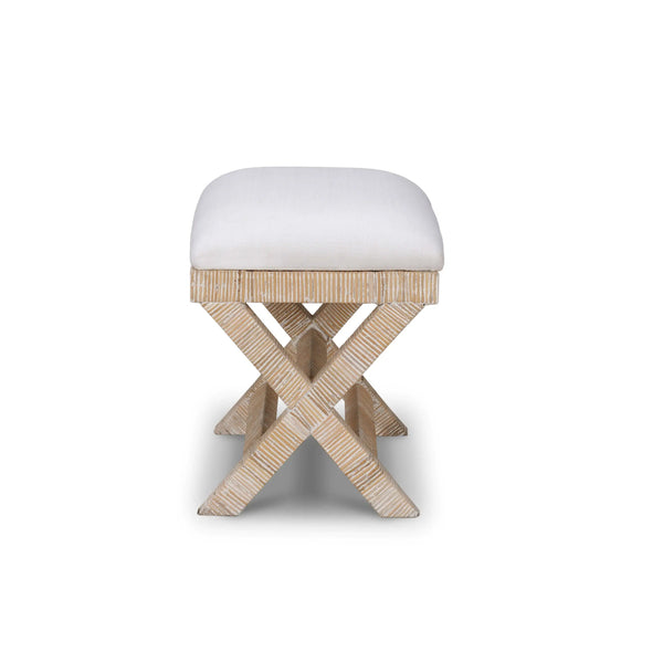 Renoir Rattan X Bench Small-Blue Hand Home