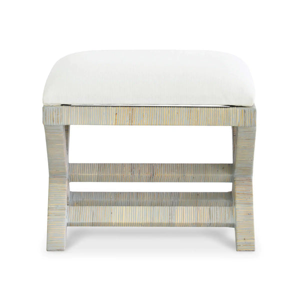 Renoir Rattan X Bench Small-Blue Hand Home