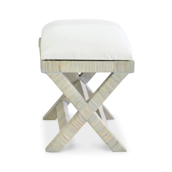Renoir Rattan X Bench Small-Blue Hand Home
