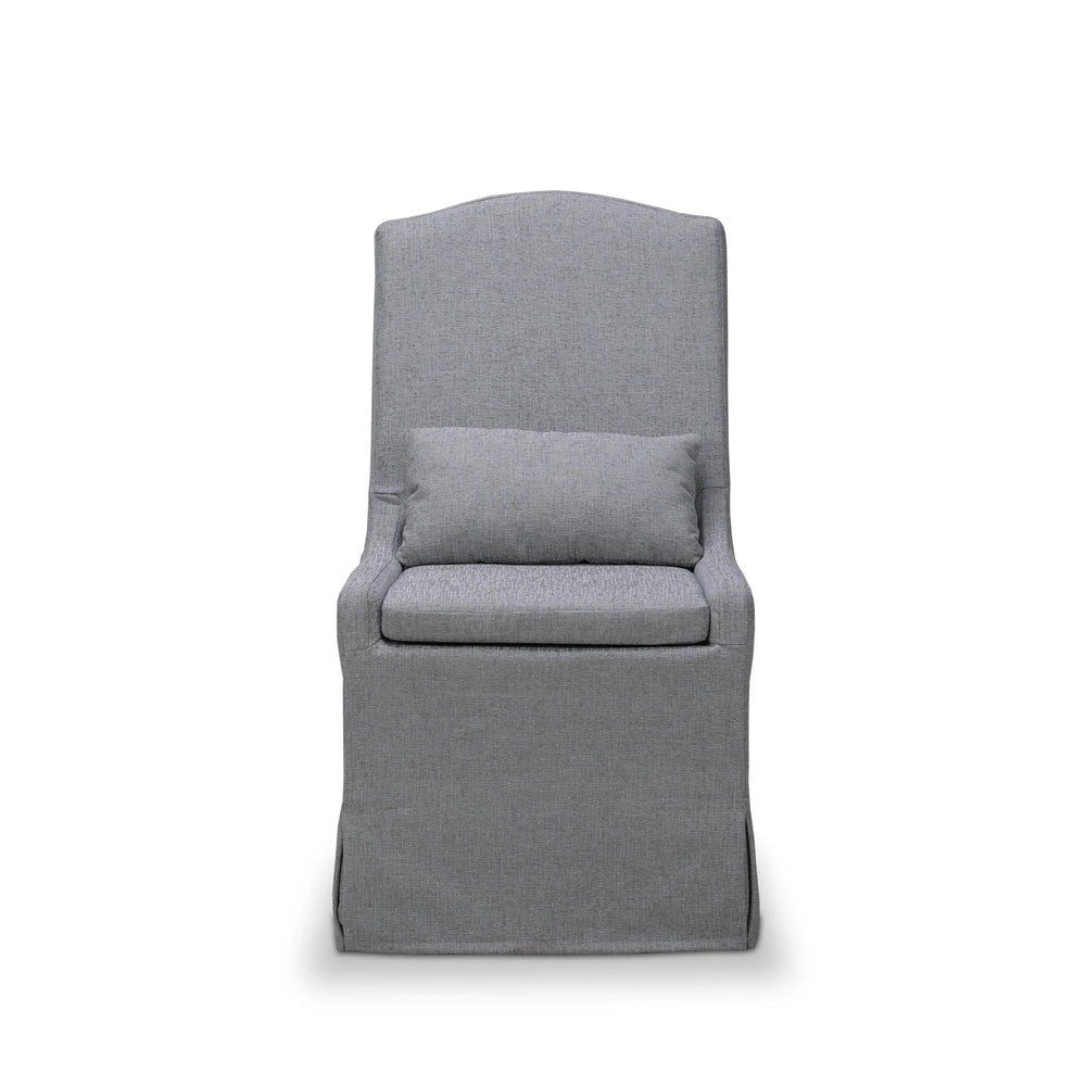 Sierra Slipcovered Dining Chair w/ Castors-Blue Hand Home