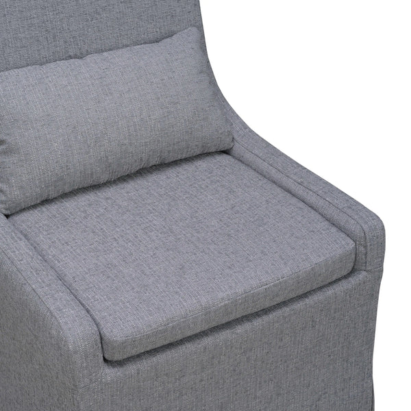 Sierra Slipcovered Dining Chair w/ Castors-Blue Hand Home