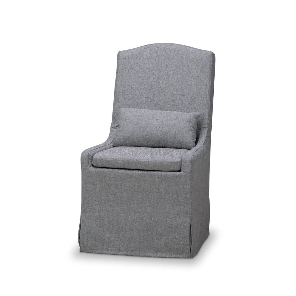 Sierra Slipcovered Dining Chair w/ Castors-Blue Hand Home