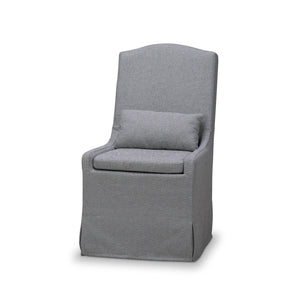 Sierra Slipcovered Dining Chair w/ Castors-Blue Hand Home