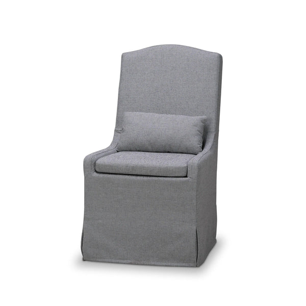 Sierra Slipcovered Dining Chair w/ Castors-Blue Hand Home