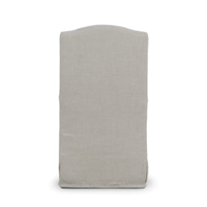 Sierra Slipcovered Dining Chair w/ Castors w/ Thames Natural Performance Fabric-Blue Hand Home