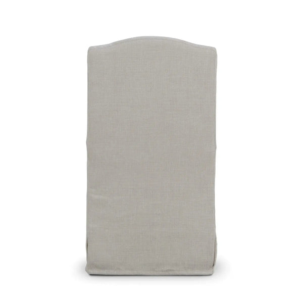 Sierra Slipcovered Dining Chair w/ Castors w/ Thames Natural Performance Fabric-Blue Hand Home