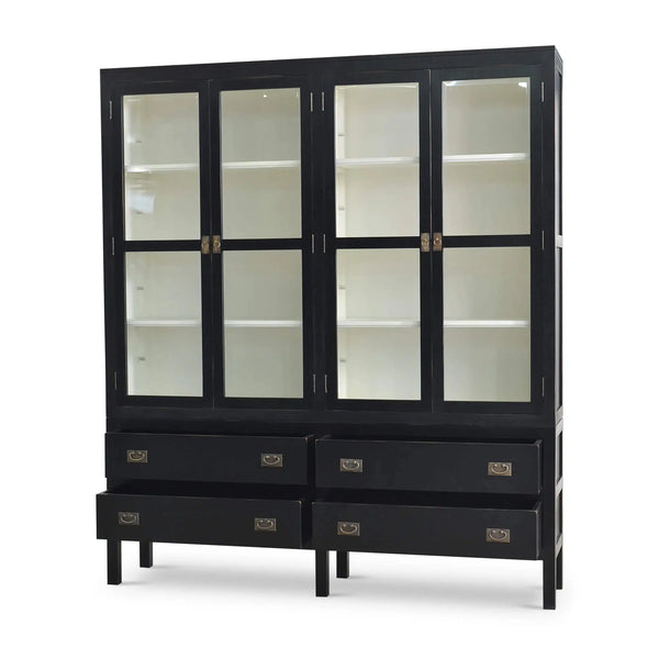 Kagu 4 Door Cabinet-Blue Hand Home