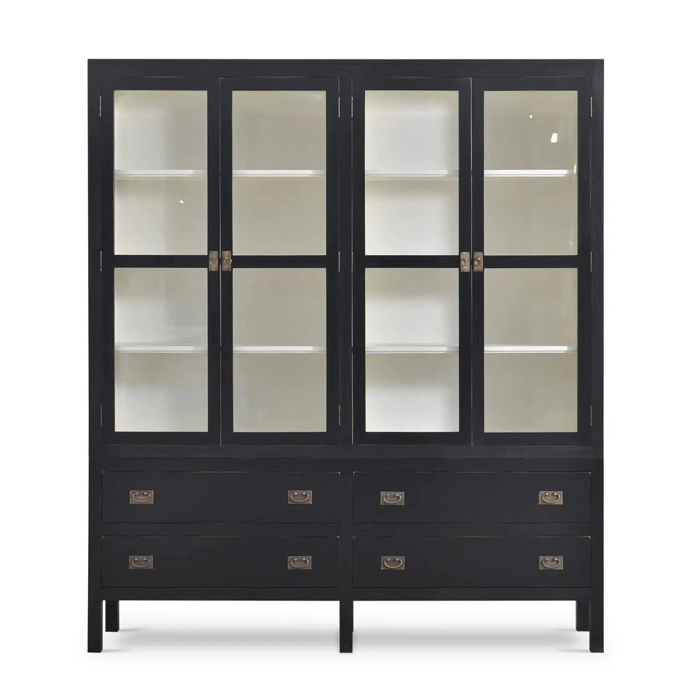 Kagu 4 Door Cabinet-Blue Hand Home