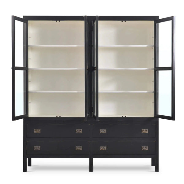 Kagu 4 Door Cabinet-Blue Hand Home